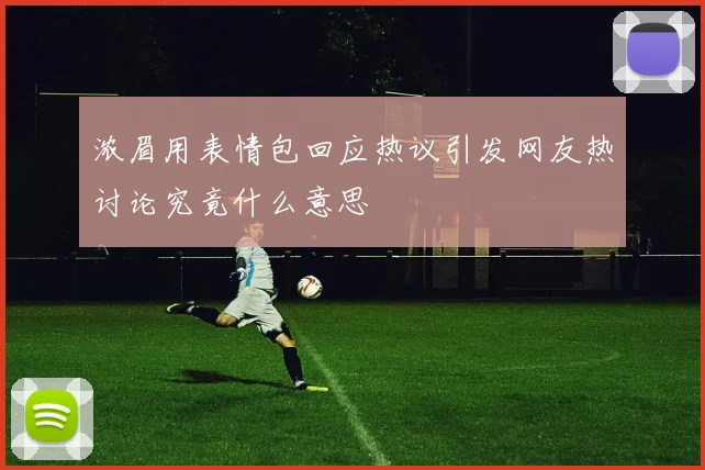 浓眉用表情包回应热议引发网友热讨论究竟什么意思